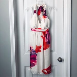 Bisou Bisou Floral Halter Dress size 8